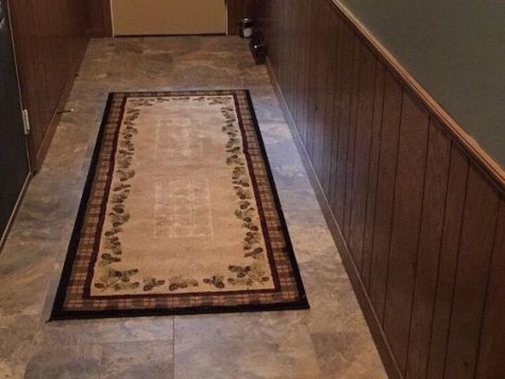 q how can i lighten my oak paneling that is glued to the walls of my lak