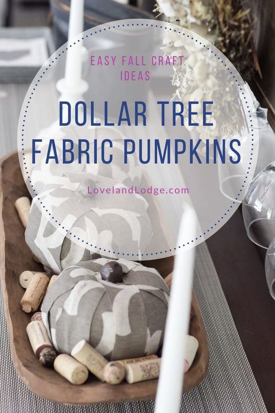 dollar tree fabric pumpkins