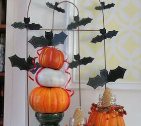 a bat tastic display for a halloween mantle