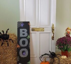 craft a wickedly easy halloween porch sign using stencils