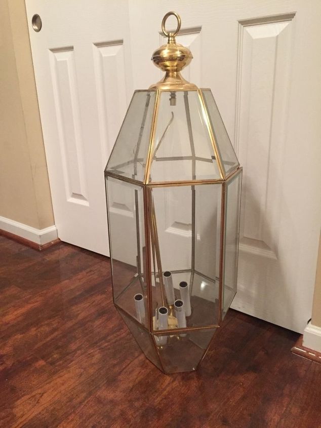 80s glass chandelier reclassed