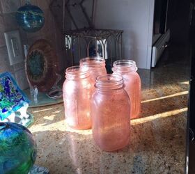 pounced rose gold glitter jars, Drying
