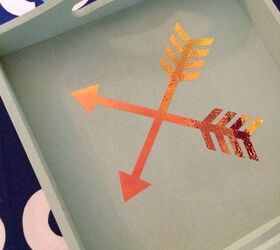 Painted Tray With Vinyl Inset