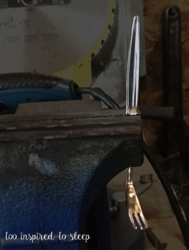 silverware skeleton wind chime