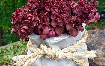 Tied Concrete Bag Planter