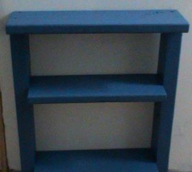 three different types of open shelving made out of scrap wood