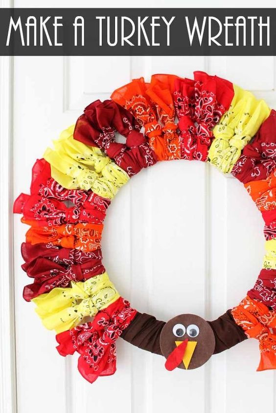 thanksgiving wreaths make a turkey wreath
