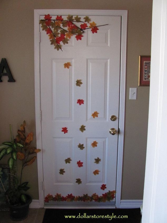 decorar una puerta interior para el otoo