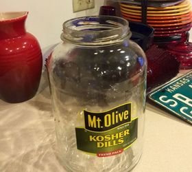 christmas vase beaded pickle jar