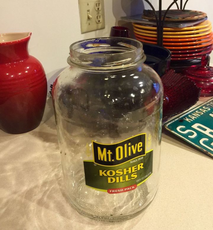 christmas vase beaded pickle jar