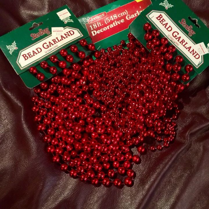 christmas vase beaded pickle jar