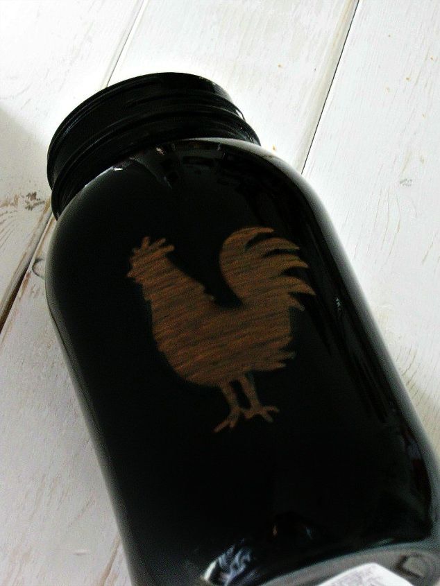 how to make rooster mason jars gift and craft kitchen ideas, Step 5