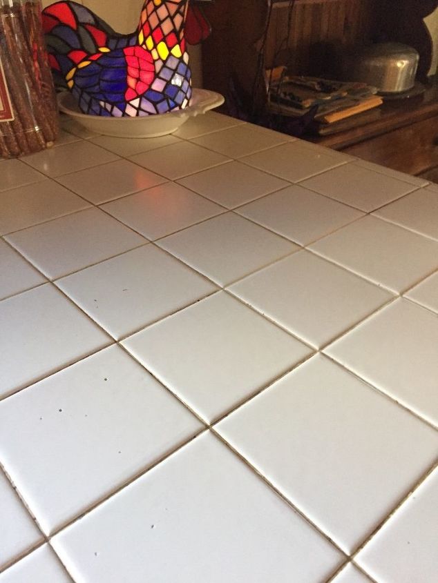 Kitchen Counters Is White Tile Blocks, What Kind Of Grout For Kitchen Countertop