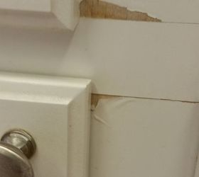 q how to repair thermafoil coating that is peeling from cabinets