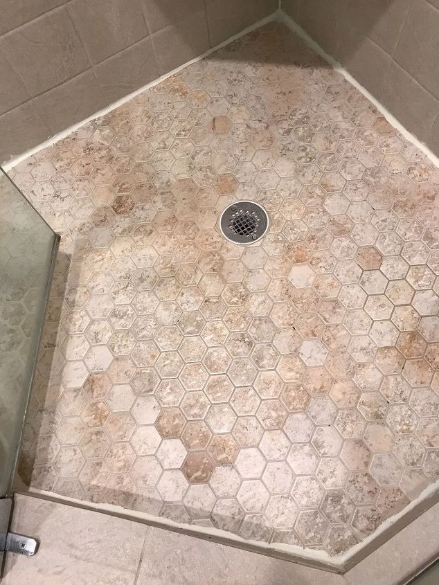 How Can I Get Rid Of Very Old Stain On My Shower Floor Hometalk