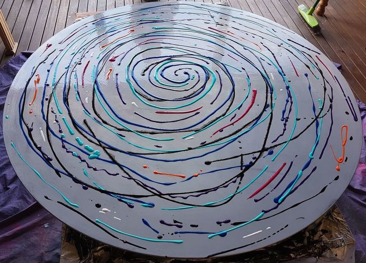 Unicorn Spit Galaxy Table On Glass Hometalk