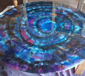 Unicorn Spit Galaxy Table on Glass