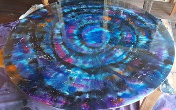 Unicorn Spit Galaxy Table on Glass