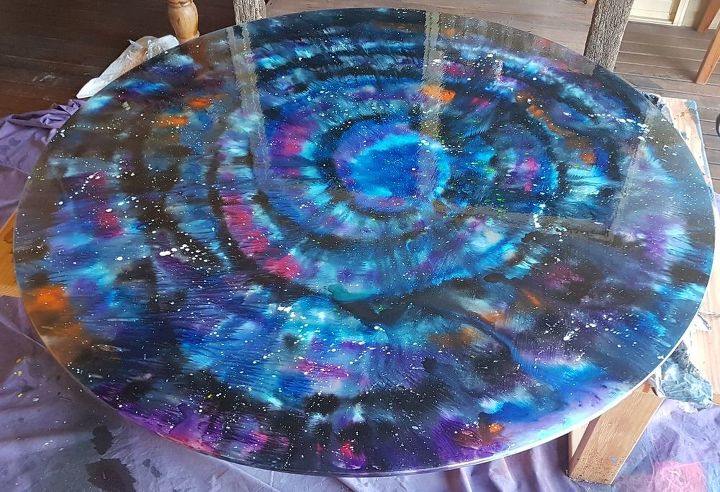 Unicorn Spit Galaxy Table On Glass Hometalk