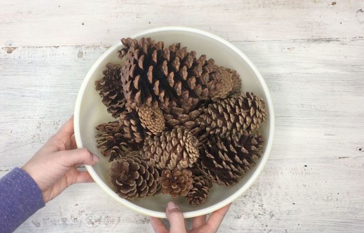 s 3 wreath ideas to brighten up your front door, Step 1 Get some pinecones in different sizes