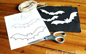 Decoración casera de Halloween:  Guirnalda de murciélagos DIY
