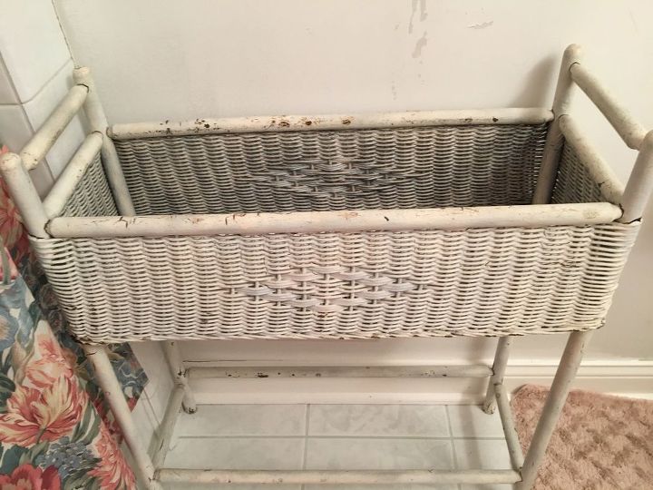 q white basket in need of makeover