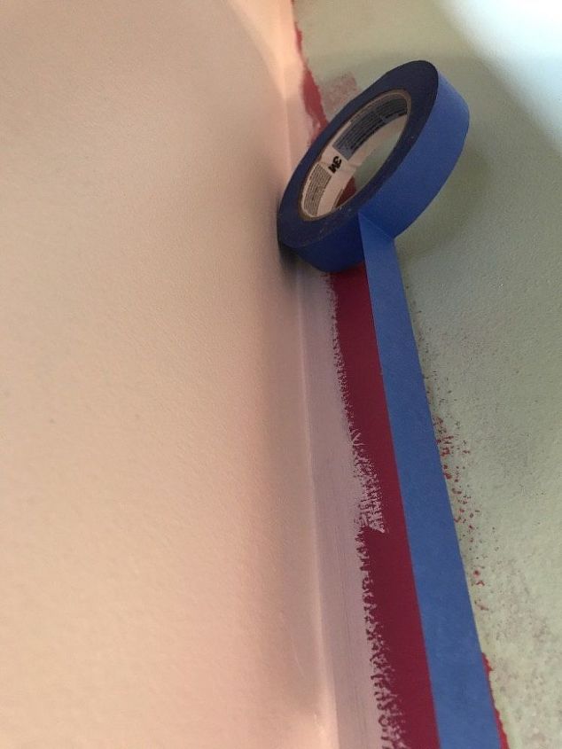 a simple trick to get a pro paint finish to a feature wall, Get the tape straight and no wrinkles