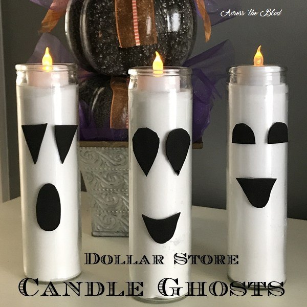 5 minute dollar store ghost candles