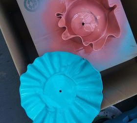 melted album flower, Painted albums
