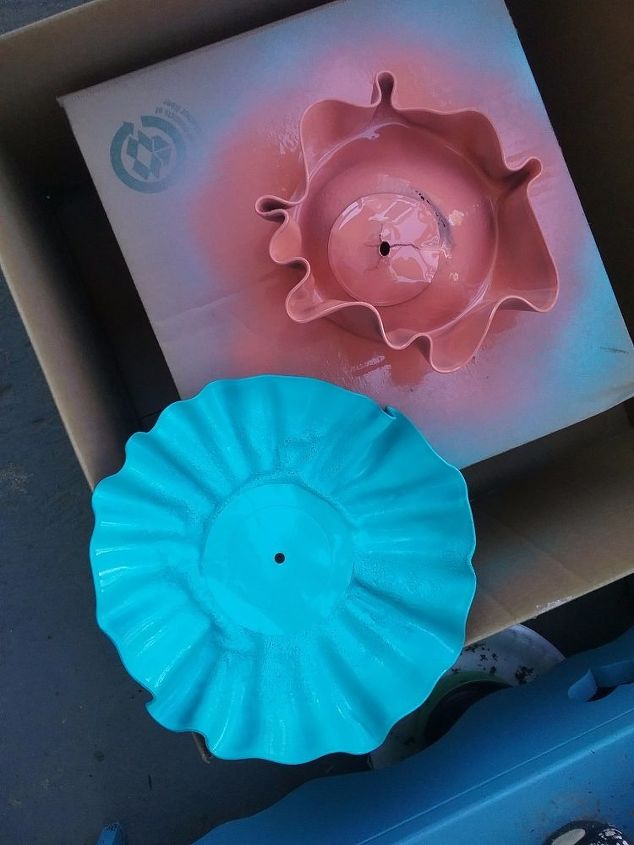 melted album flower, Painted albums