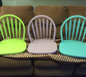 thrift shop bar stools revamped for beach house