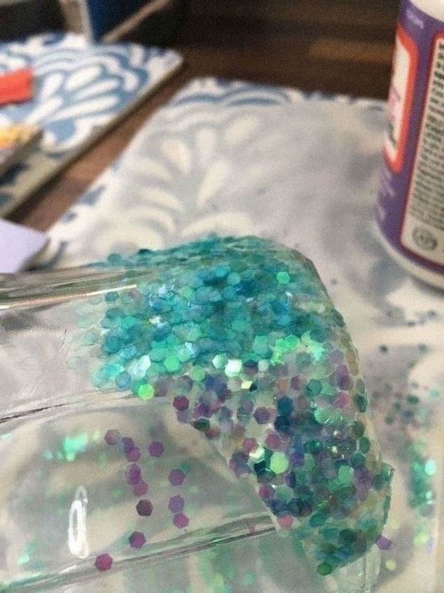 glitter jelly jar reaproveitando frascos