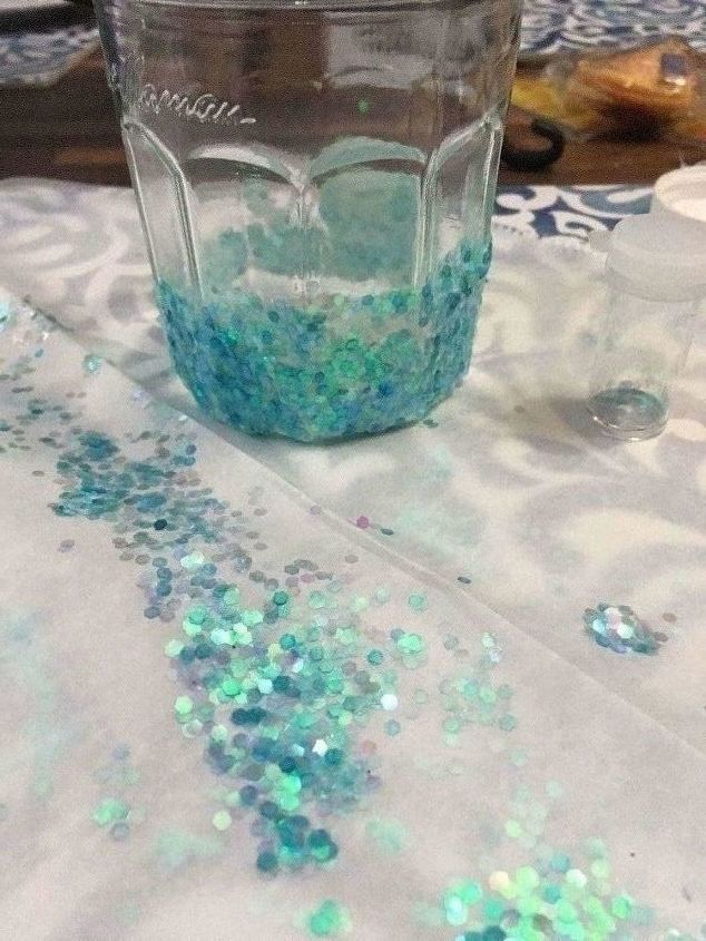 glitter jelly jar