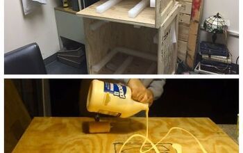 Construir un gabinete de toallas de baño con madera de cajas de envío.