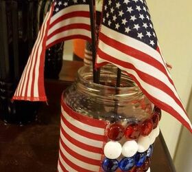 DIY patriotic pickle jar craft