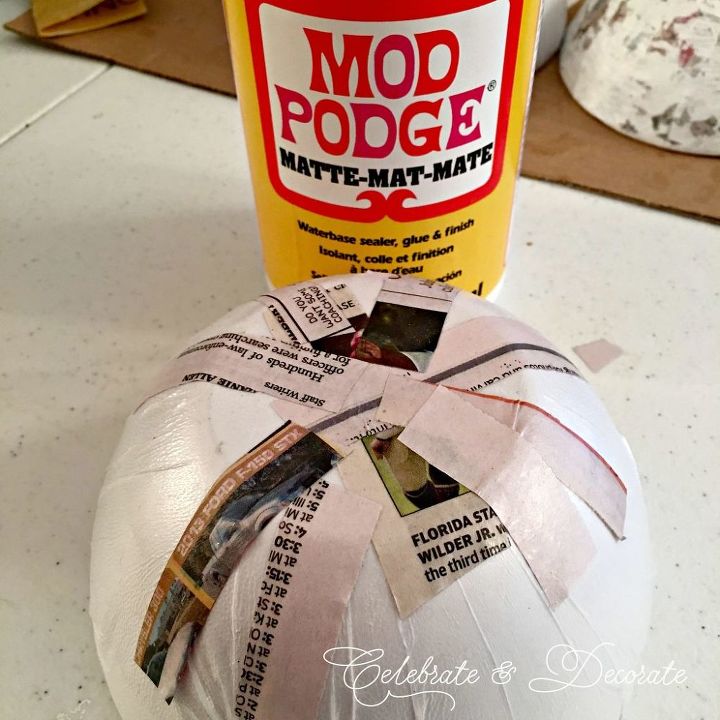 26 stunning ways to use mod podge in your home, Make a paper mache a bowl