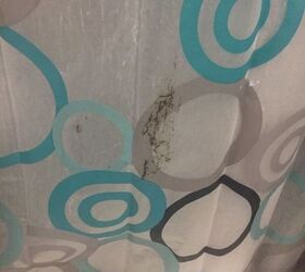 how can i get rid of hair color on my shower curtains