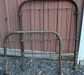 q how to set up an antique iron headboard and baseboard