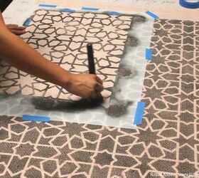 roll it out how to stencil a custom diy area rug