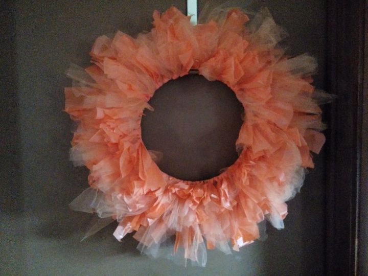 rag wreath, fluff it and add or subtract to get your look