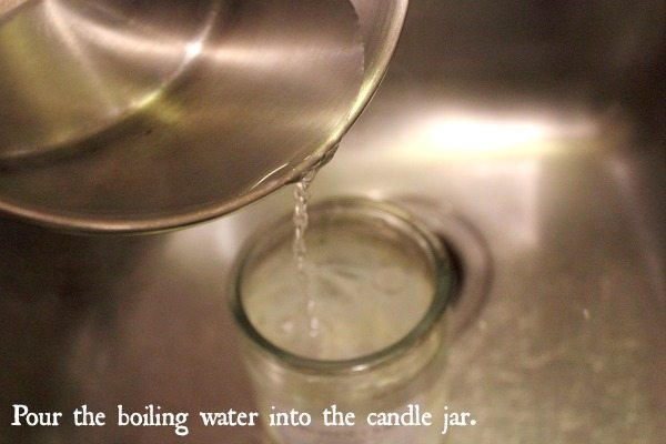 the easiest laziest way to clean wax from your candle jars