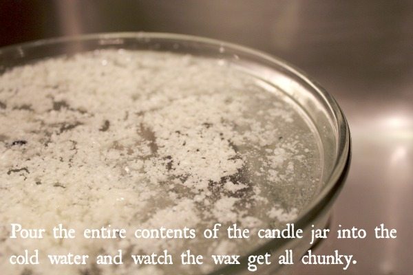 the easiest laziest way to clean wax from your candle jars