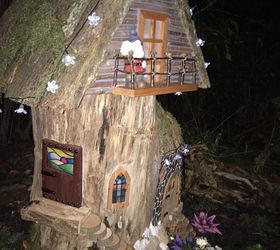 gnome tree stump home