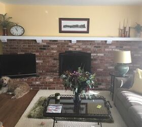 how do i minimize this room wide fireplace wall