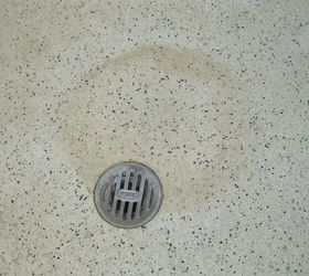 how do i clean stains from a glazed concrete shower floor