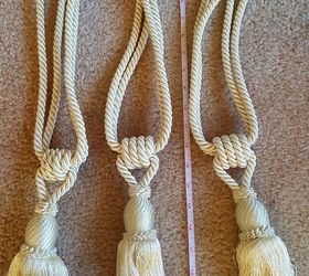 what can i do with silk curtain tiebacks w tassels i have 3