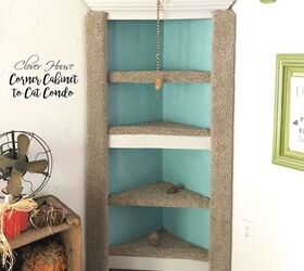 corner cabinet to cat condo