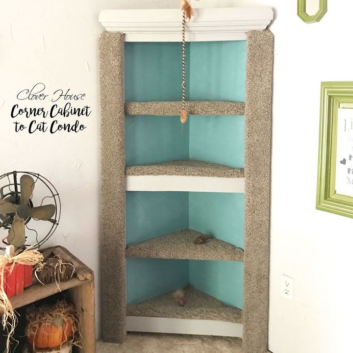 corner cabinet to cat condo