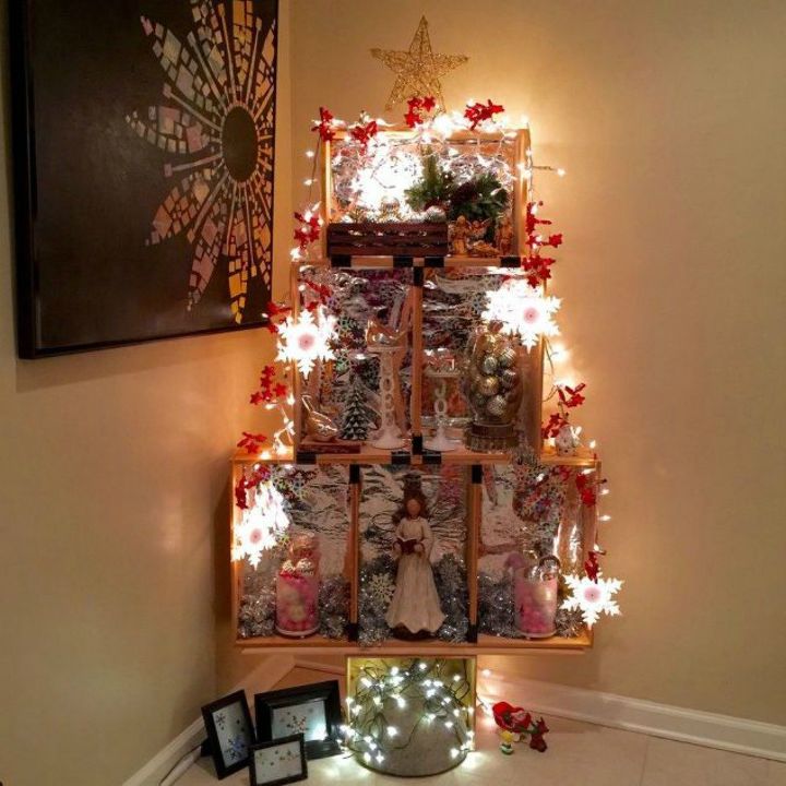 s 30 reasons we can t stop buying michaels storage crates, They make amazingly magical Christmas trees