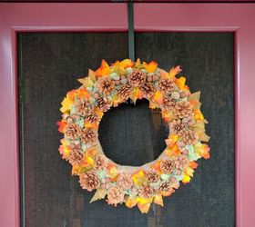 how to make a beautiful fall wreath or centerpiece
